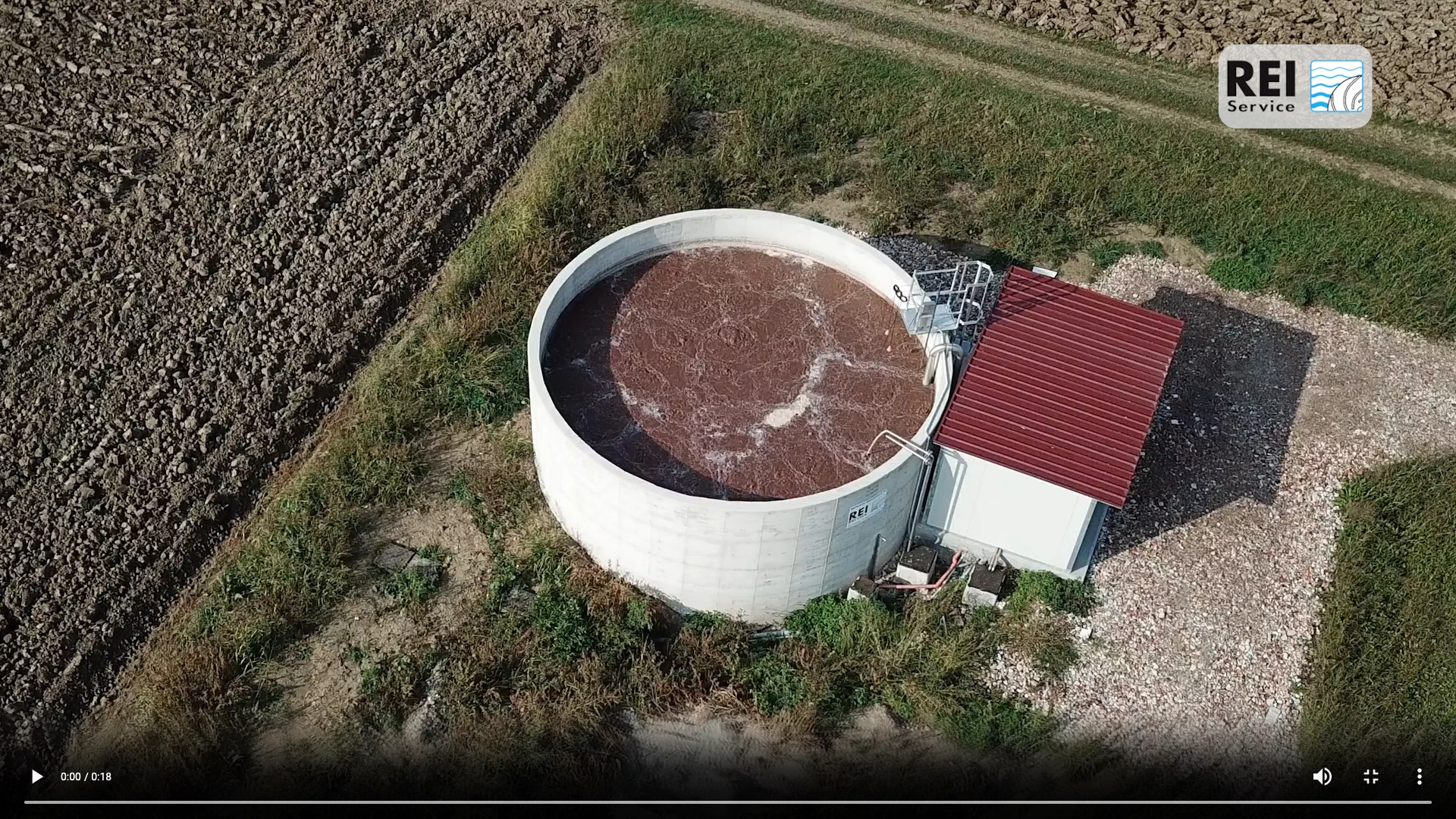 Vista aerea impianto REI Service trattamento acque di scarico